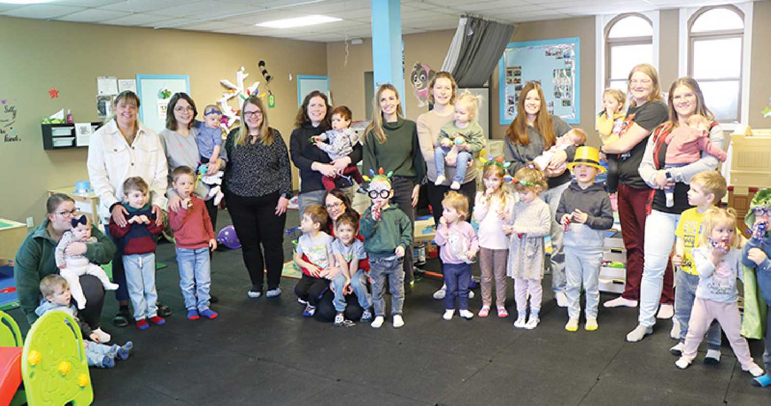 Children and parents at the Moosomin Family Resource Centre for a Happy New Year party on Friday. The MFRC was one of the recipients of a CIF grant.